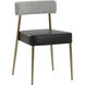 Ashwin Bravo Black / Helios Check Black Stackable Dining Chair